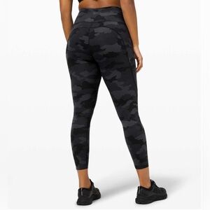 Lululemon Fast and Free Tight II 25" *Non-Reflective Nulux Deep Coal Camo 6